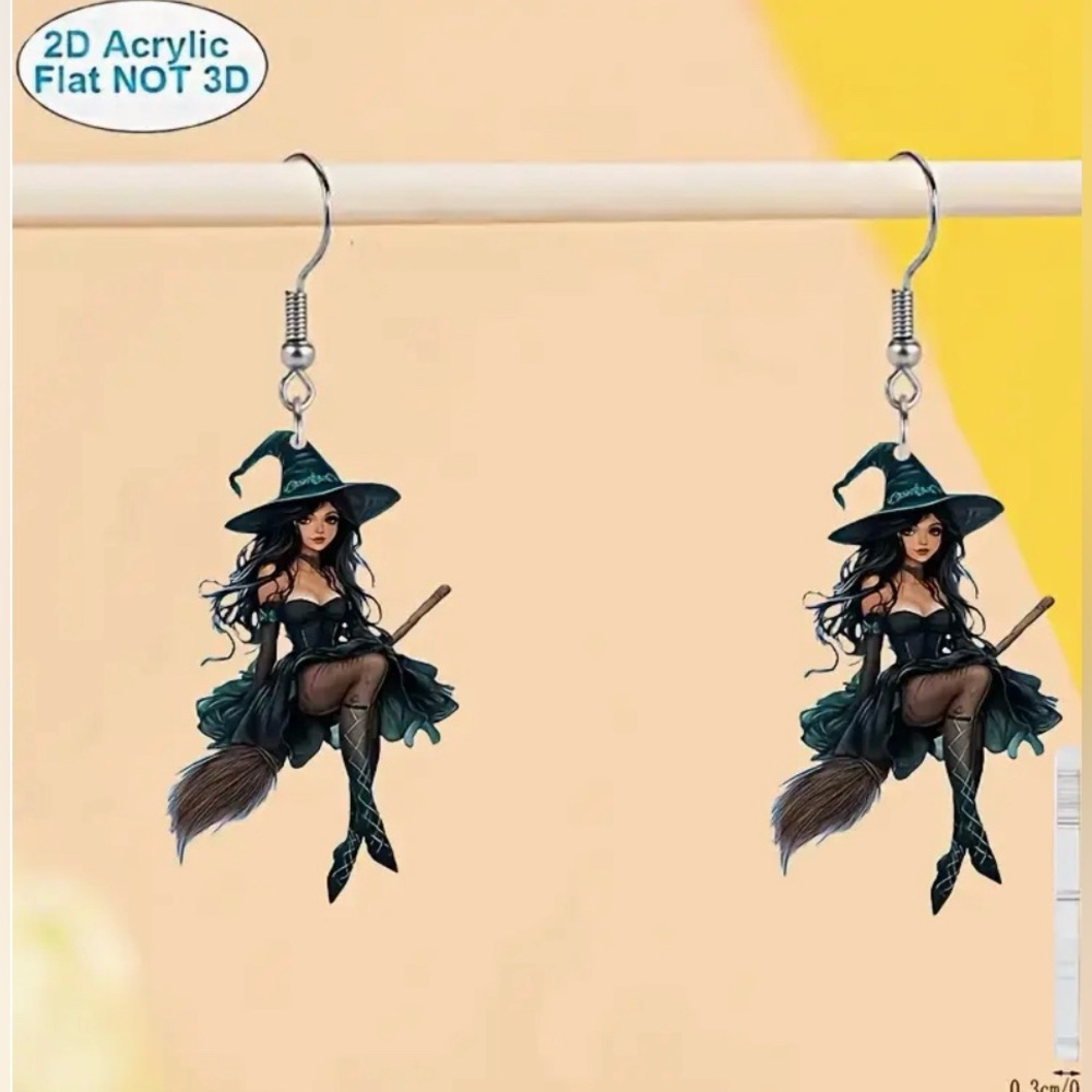 Gothic Witch Earrings Sexy Halloween New - Picture 6 of 8